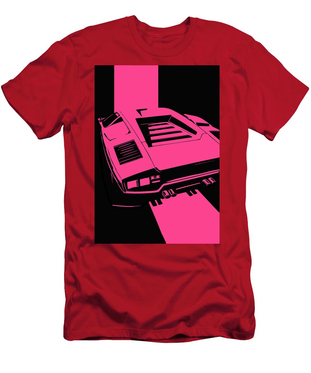 200 Lamborghini Countach Classic Italian Supercar Dark Backgroun Thespeedart T-Shirt