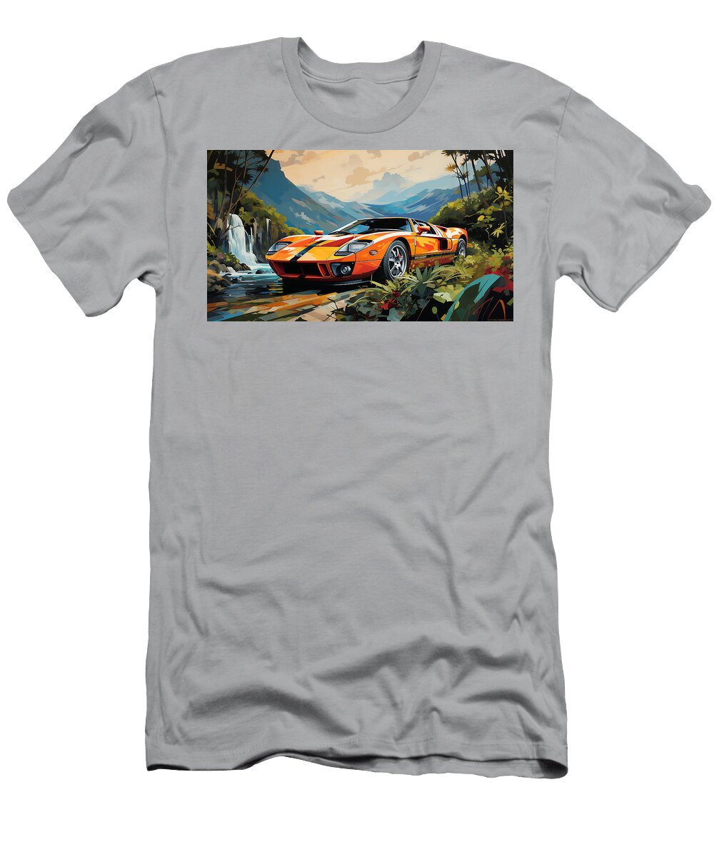 2005 Ford Gt 54l V8 Supercharged Supercar By Asar Studios Celestial Images T-Shirt