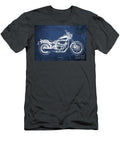 2014 Yamaha Bolt Blueprintvintage Blue Background Brush and Bike T-Shirt