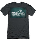 2014 Yamaha Bolt Blueprintvintage Green Background Brush and Bike T-Shirt