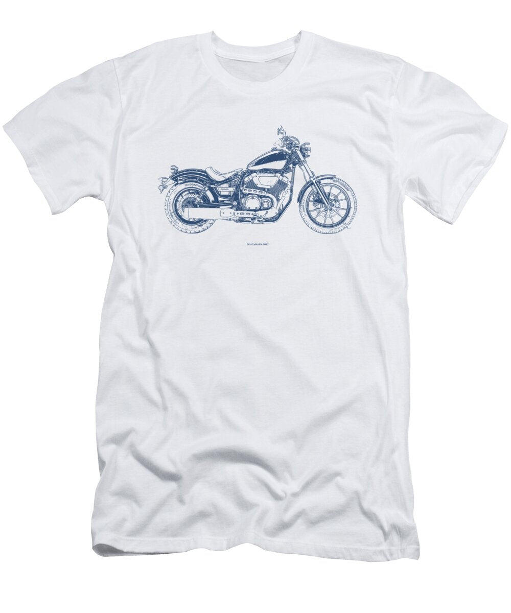 2014 Yamaha Bolttransparentblue Brush and Bike T-Shirt