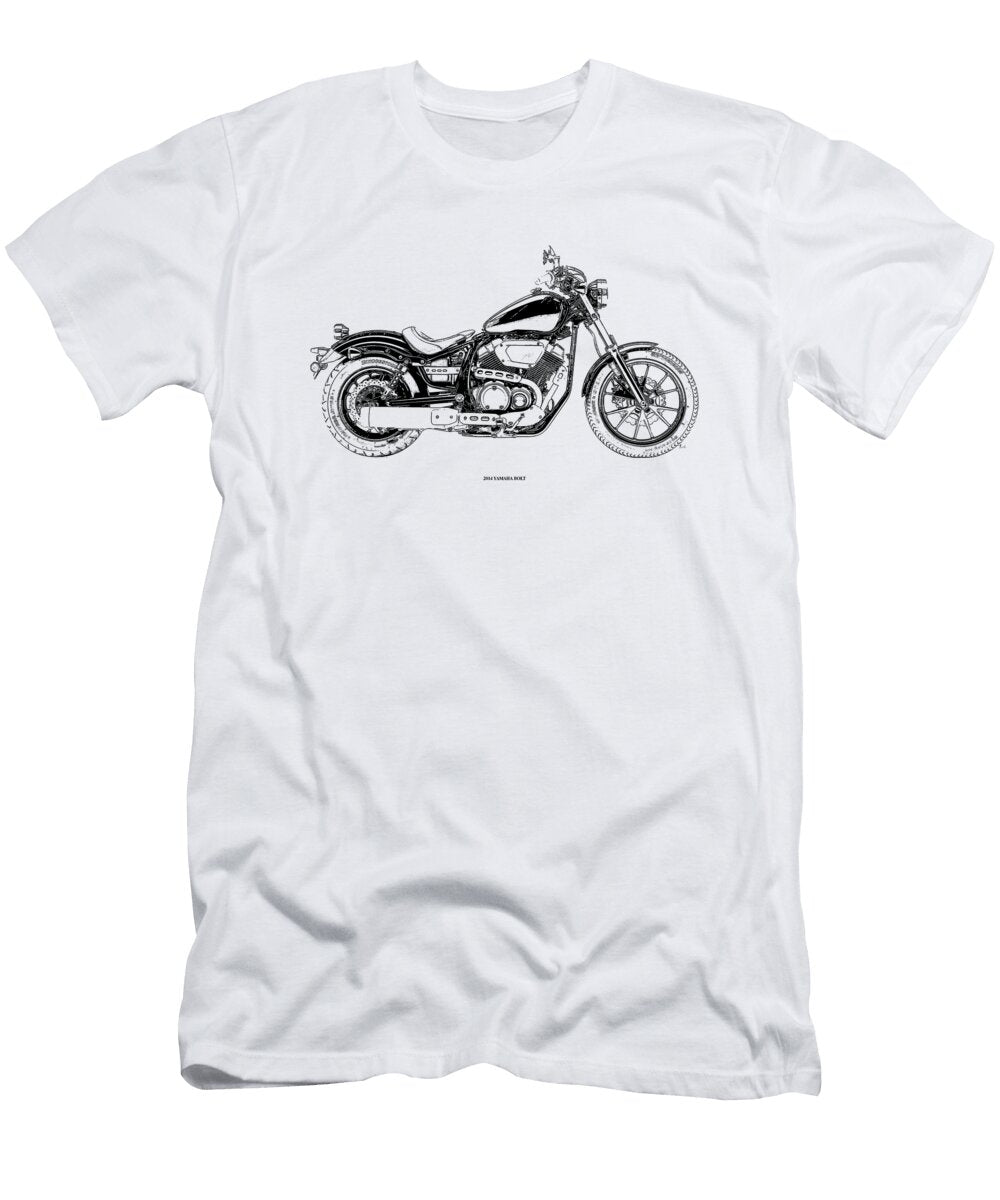 2014 Yamaha Bolttransparentdark Grey Brush and Bike T-Shirt