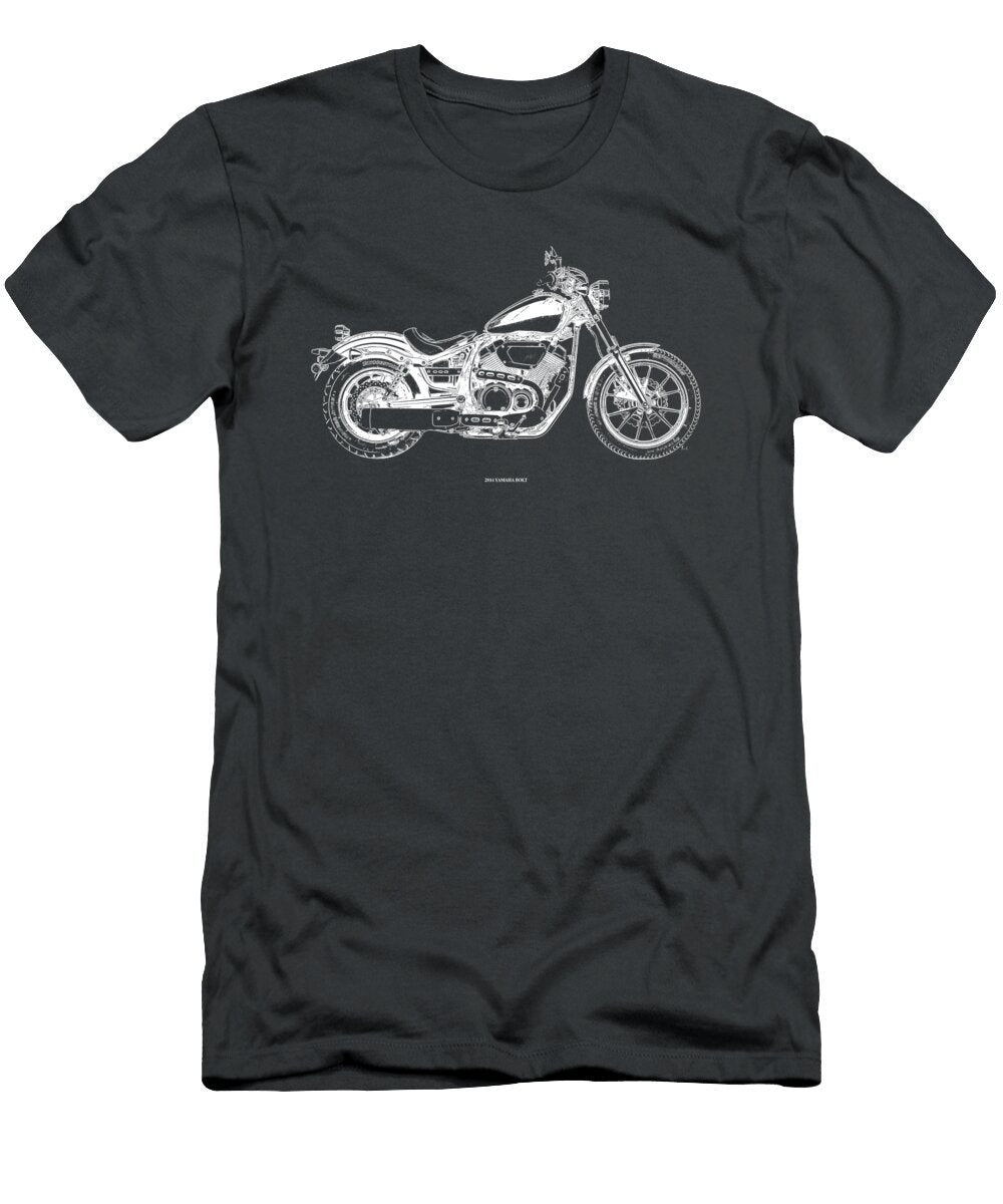 2014 Yamaha Bolttransparentwhite Brush and Bike T-Shirt