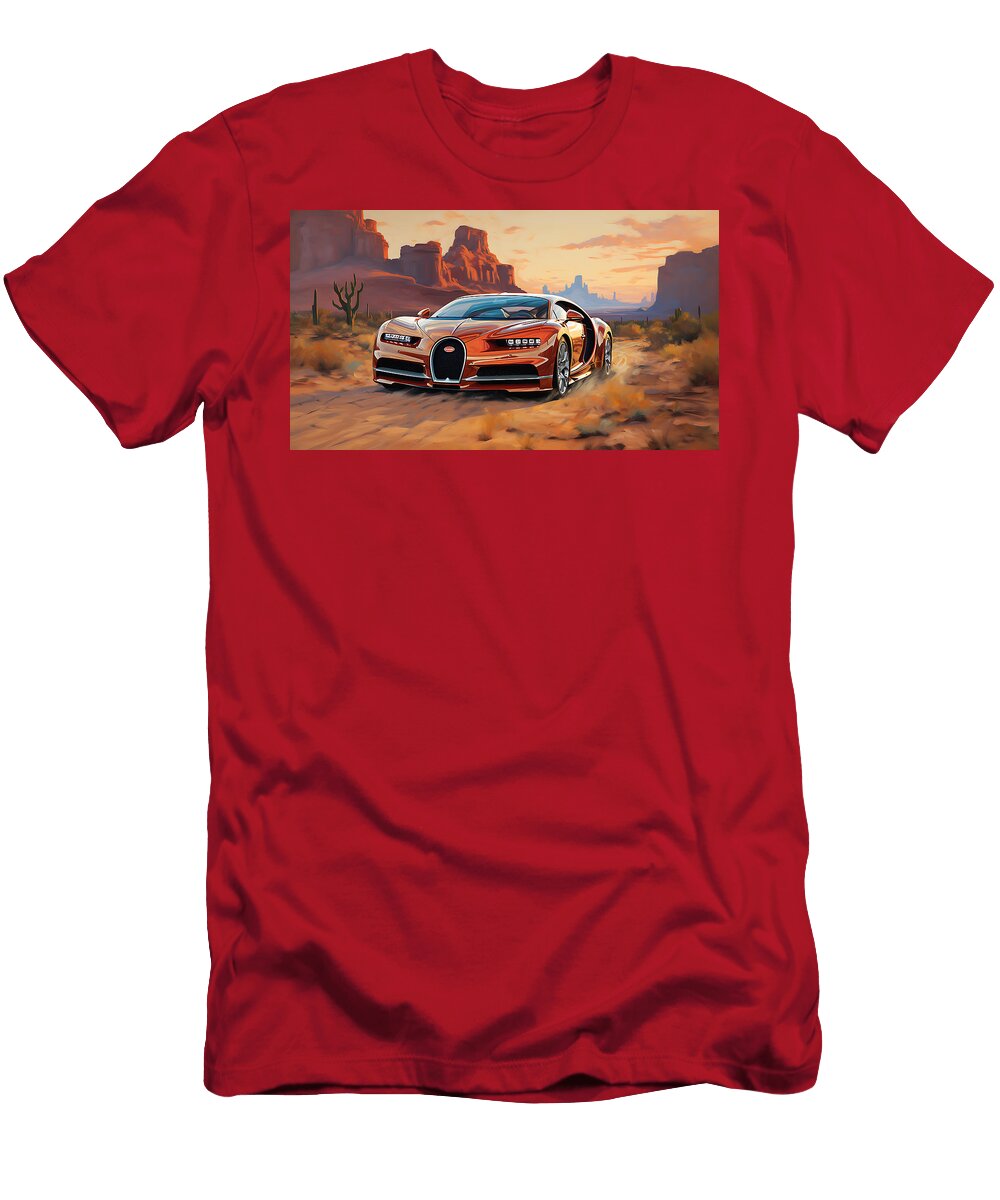 2016 Bugatti Chiron 80l W16 Quad Turbocharged By Asar Studios Celestial Images T-Shirt