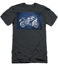 2024 Honda Cbr650r E Clutch Blueprint Blue Design Brush and Bike T-Shirt