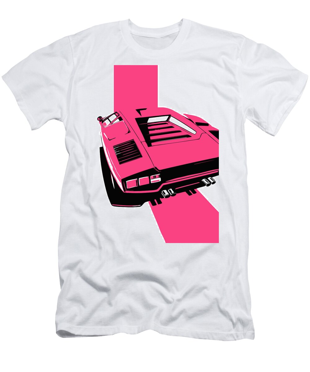 204 Lamborghini Countach Classic Italian Supercar Thespeedart T-Shirt