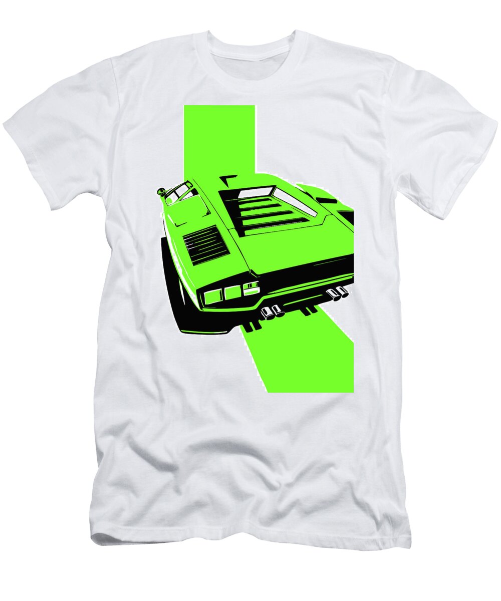 21 Lamborghini Countach Classic Italian Supercar Thespeedart T-Shirt