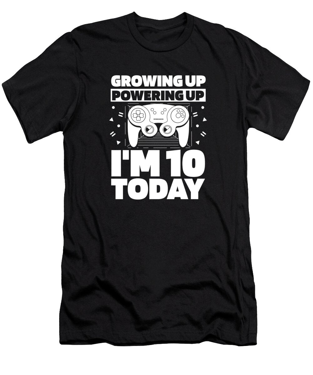 22 Gaming 10th Birthday Video Games 10 Year Old Gamer Crazy Squirrel T-Shirt