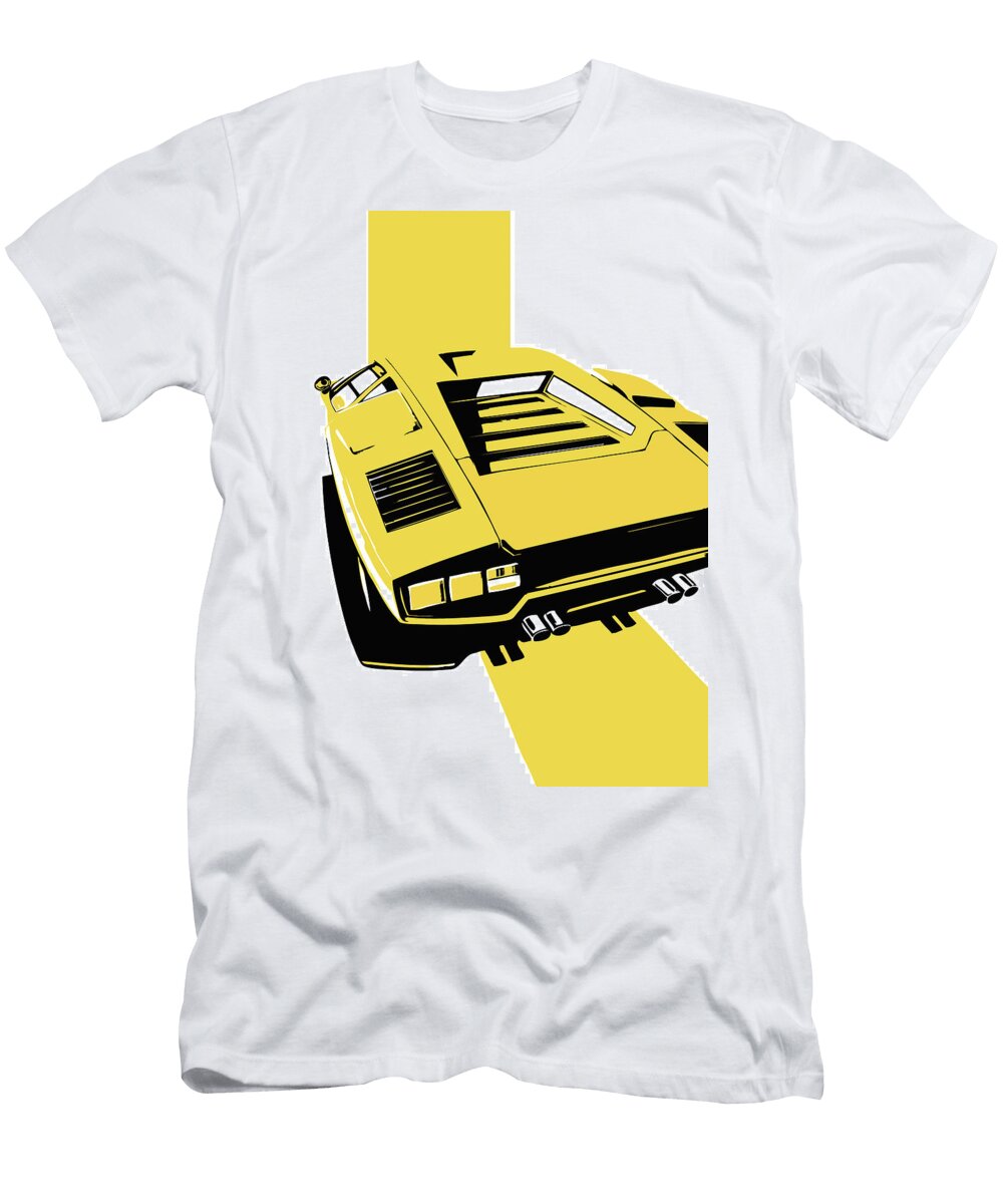 224 Lamborghini Countach Classic Italian Supercar Thespeedart T-Shirt