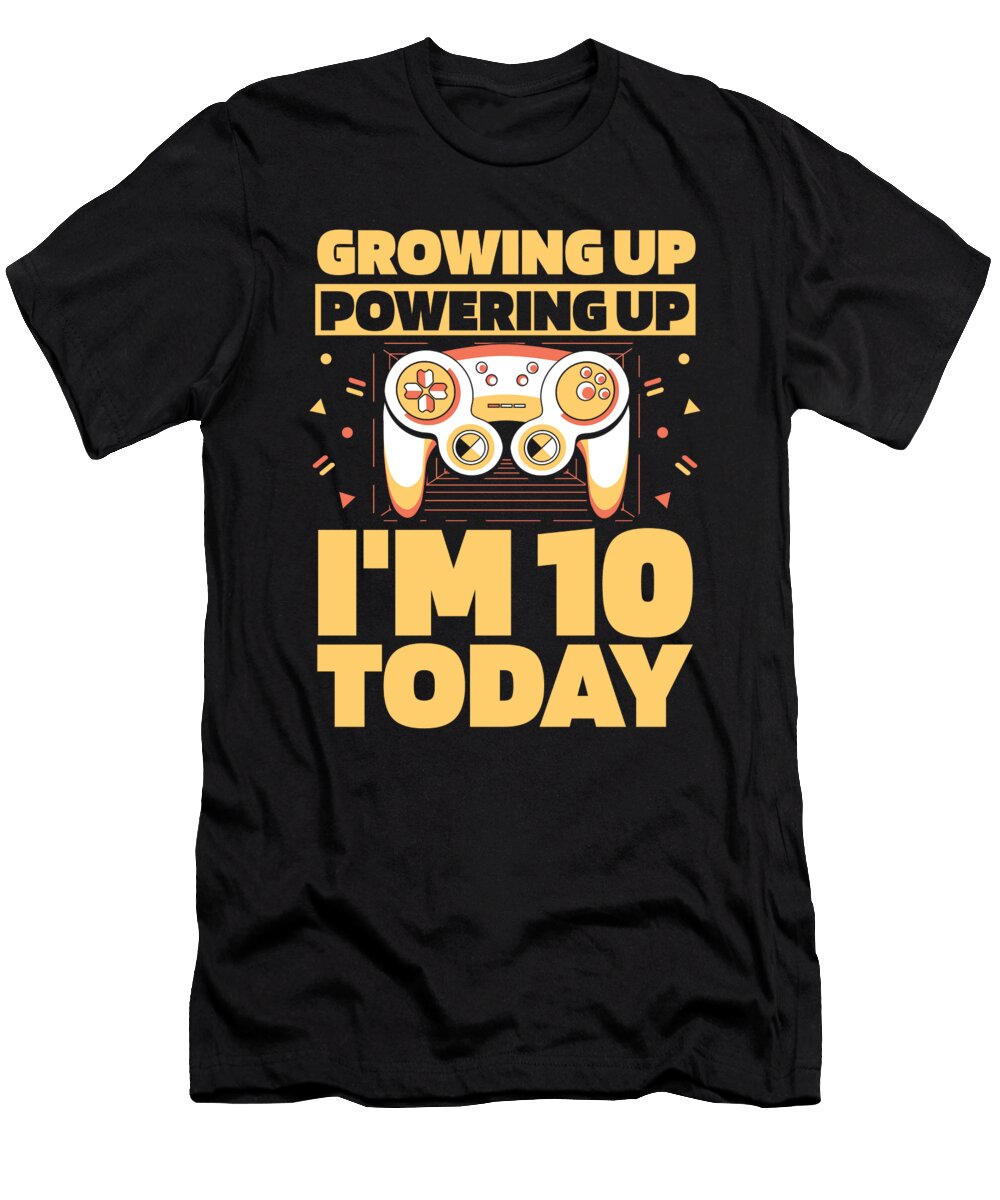 23 Gaming 10th Birthday Video Games 10 Year Old Gamer Crazy Squirrel T-Shirt