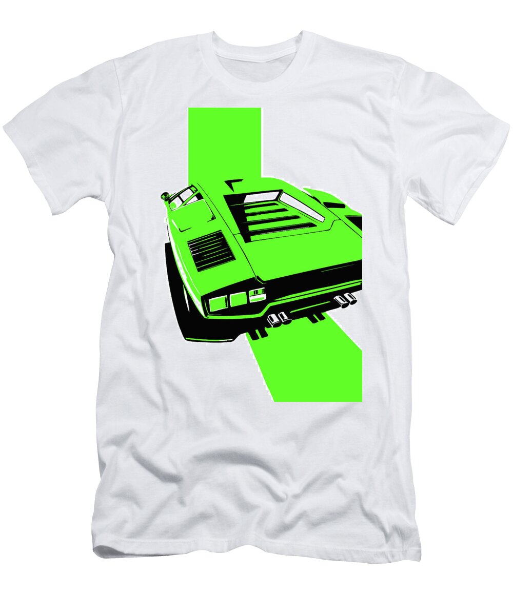 23 Lamborghini Countach Classic Italian Supercar Thespeedart T-Shirt