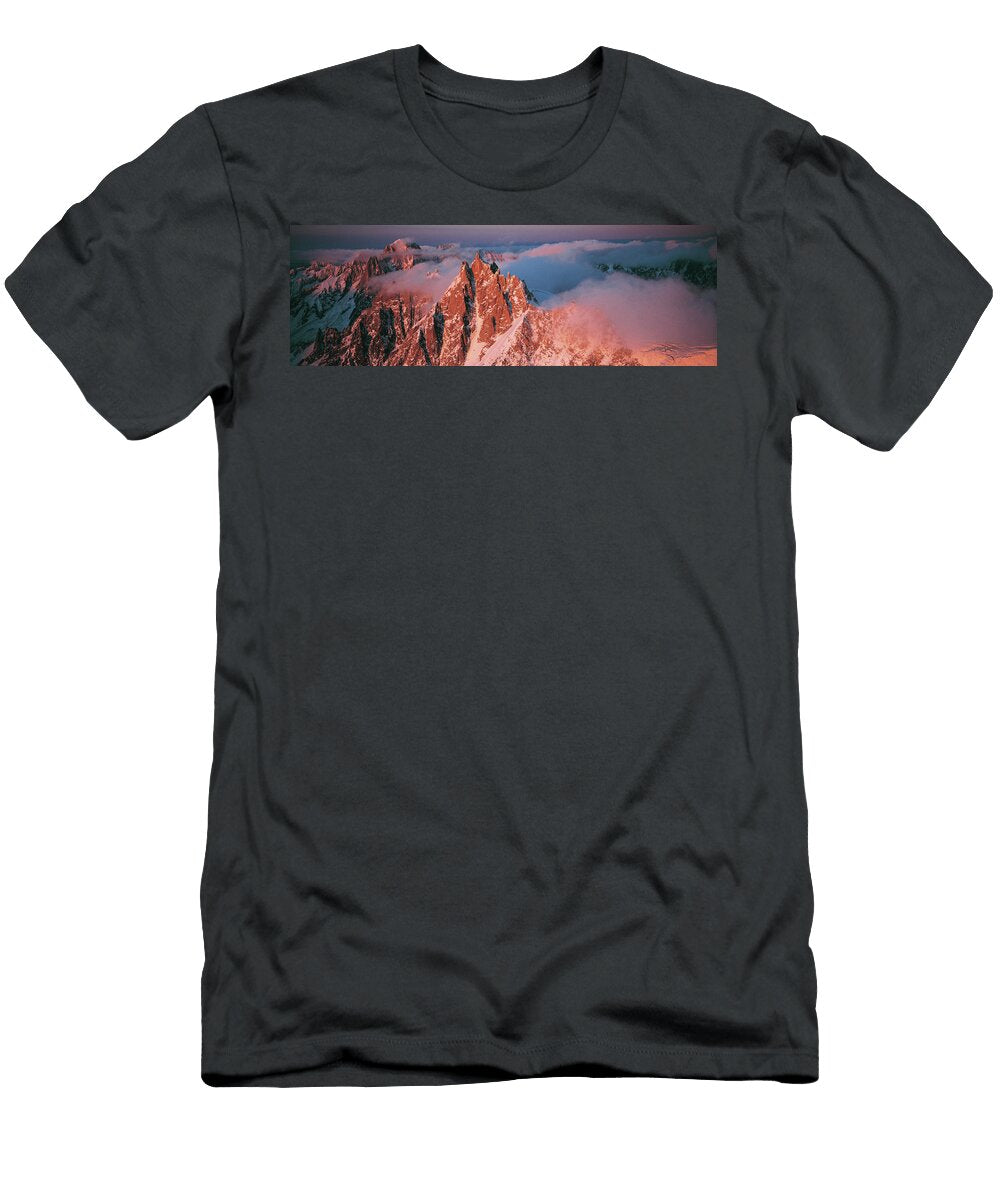 23 Panoramic of High Mountain Peaks Mario Colonel T-Shirt