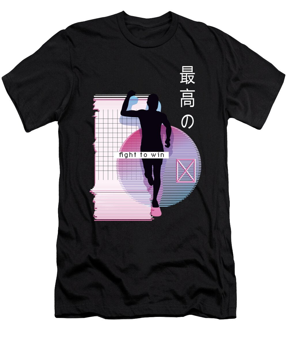 23 Vaporwave Synthwave Marathon Trail Running Greenoptix T-Shirt