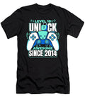 24 10 Year Old Gamer Gaming 10th Birthday Level 10 Unlocked Crazy Squirrel T-Shirt
