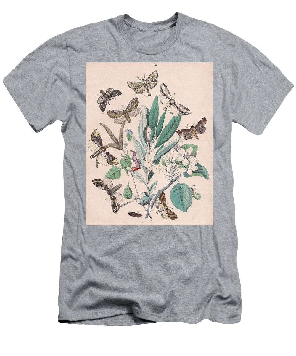 24 European Butterflies Ans Moths W F Kirby T-Shirt