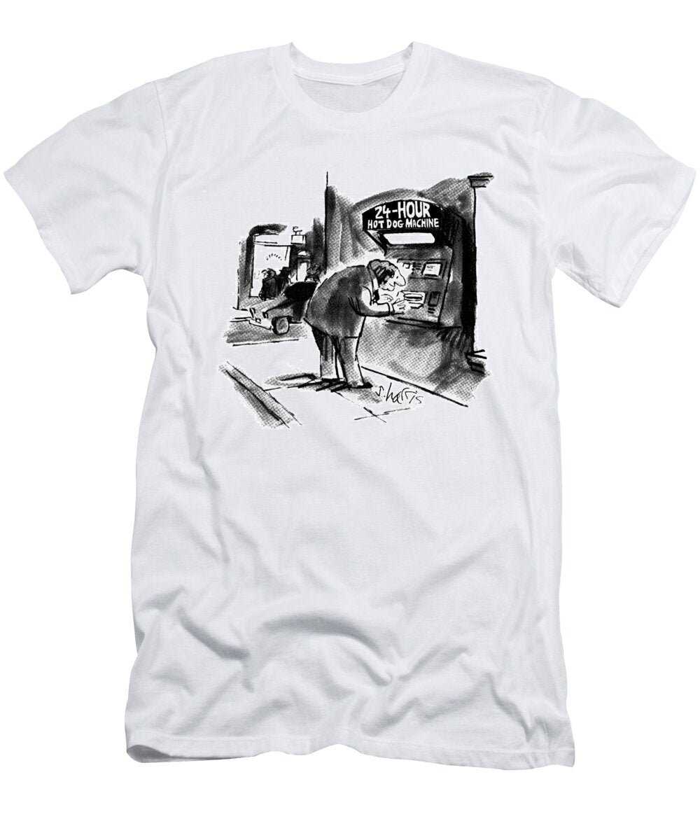 24 Hour Hot Dog Machine Sidney Harris T-Shirt