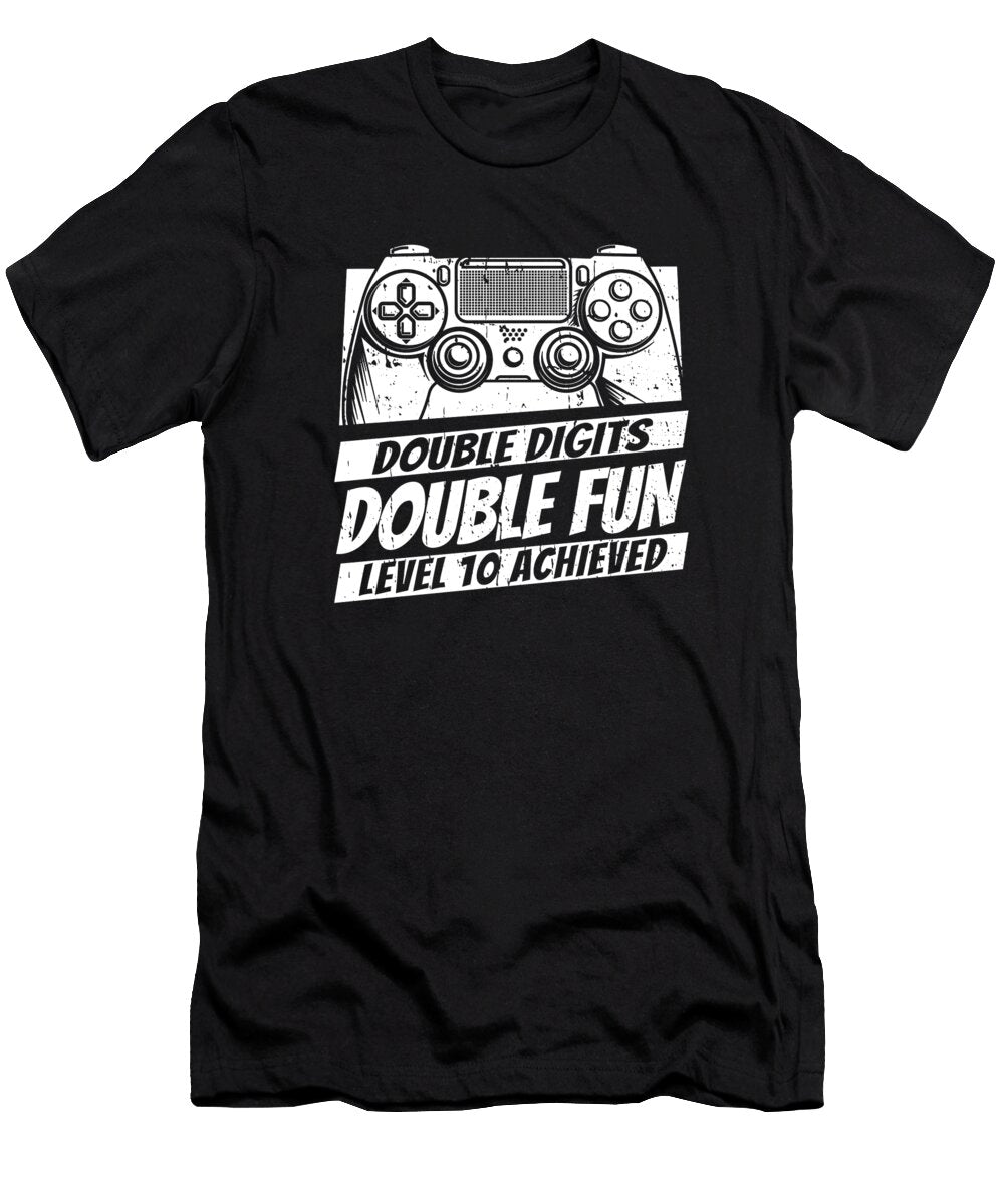 26 10 Year Old Gamer Video Games Gaming 10th Birthday Crazy Squirrel T-Shirt