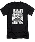 29 Gaming 11th Birthday Year Old Gamer Level 11 Unlocked Crazy Squirrel T-Shirt