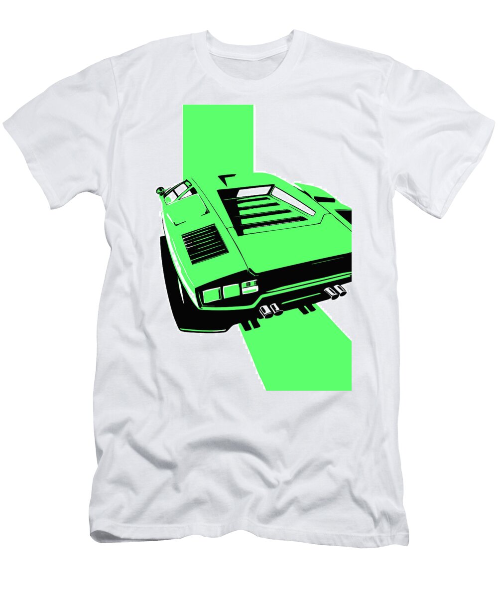 29 Lamborghini Countach Classic Italian Supercar Thespeedart T-Shirt