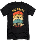 2nd Grade Unlocked Level Up Retro Sunset Rock Hand Licensed Art T-Shirt