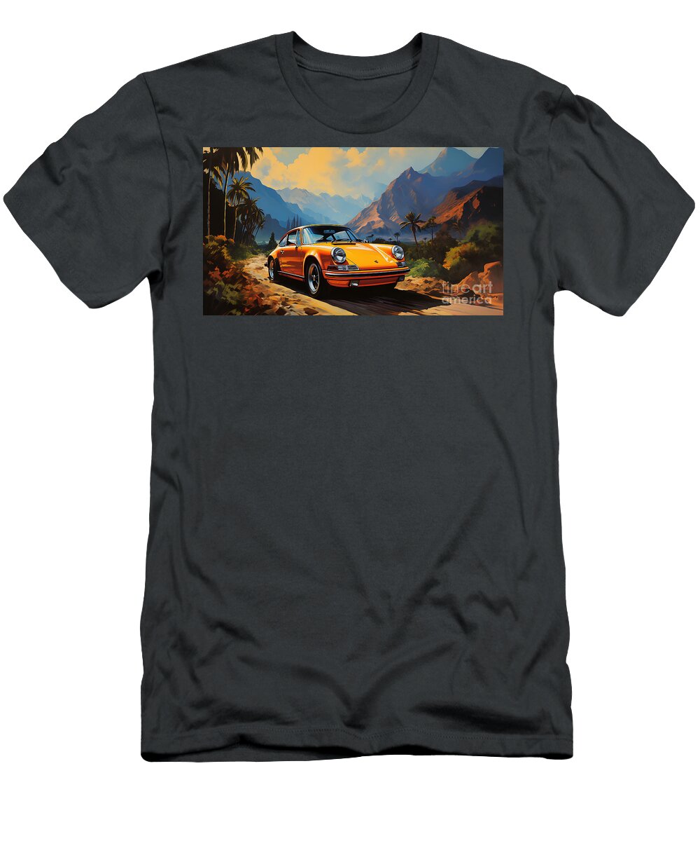 3 1991 Porsche 911 Turbo 36l I6 Turbocharged By Asar Studios Celestial Images T-Shirt
