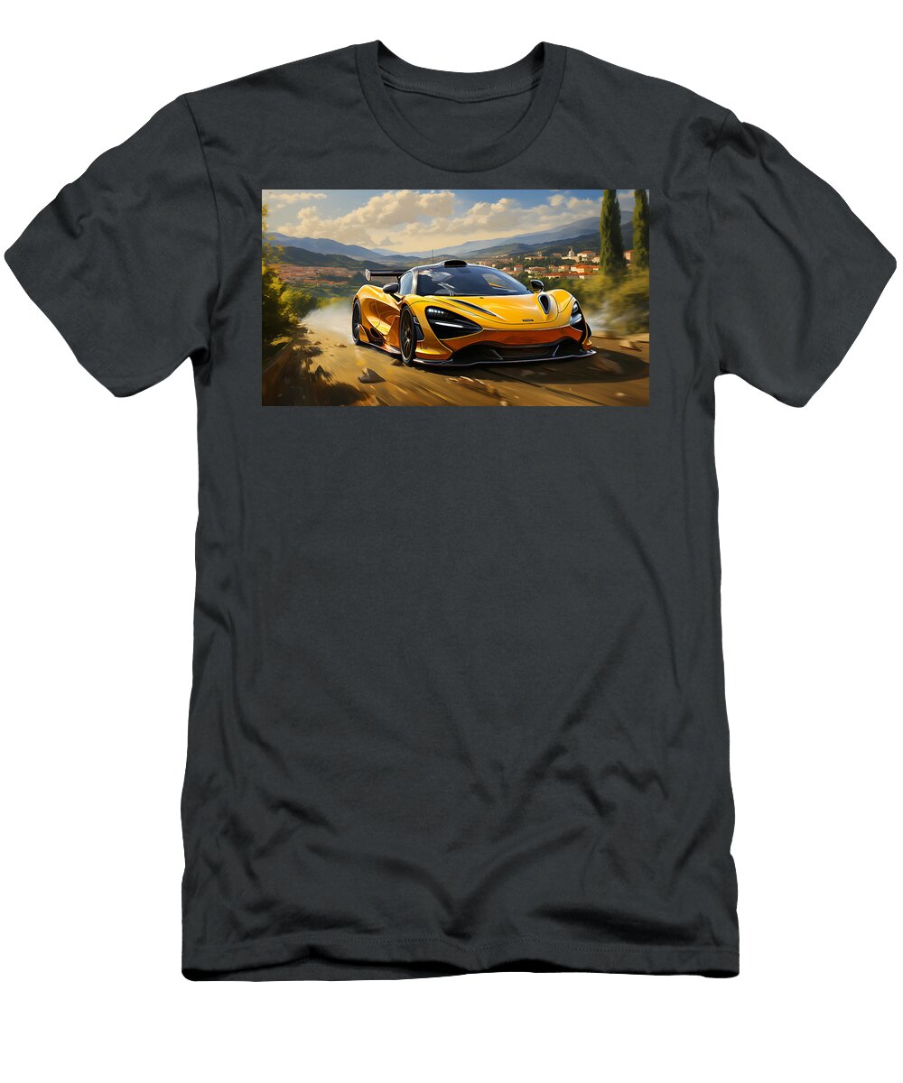 3 2023 Mclaren 720s Gt3x 40l V8 Twin Turbocharge By Asar Studios Celestial Images T-Shirt