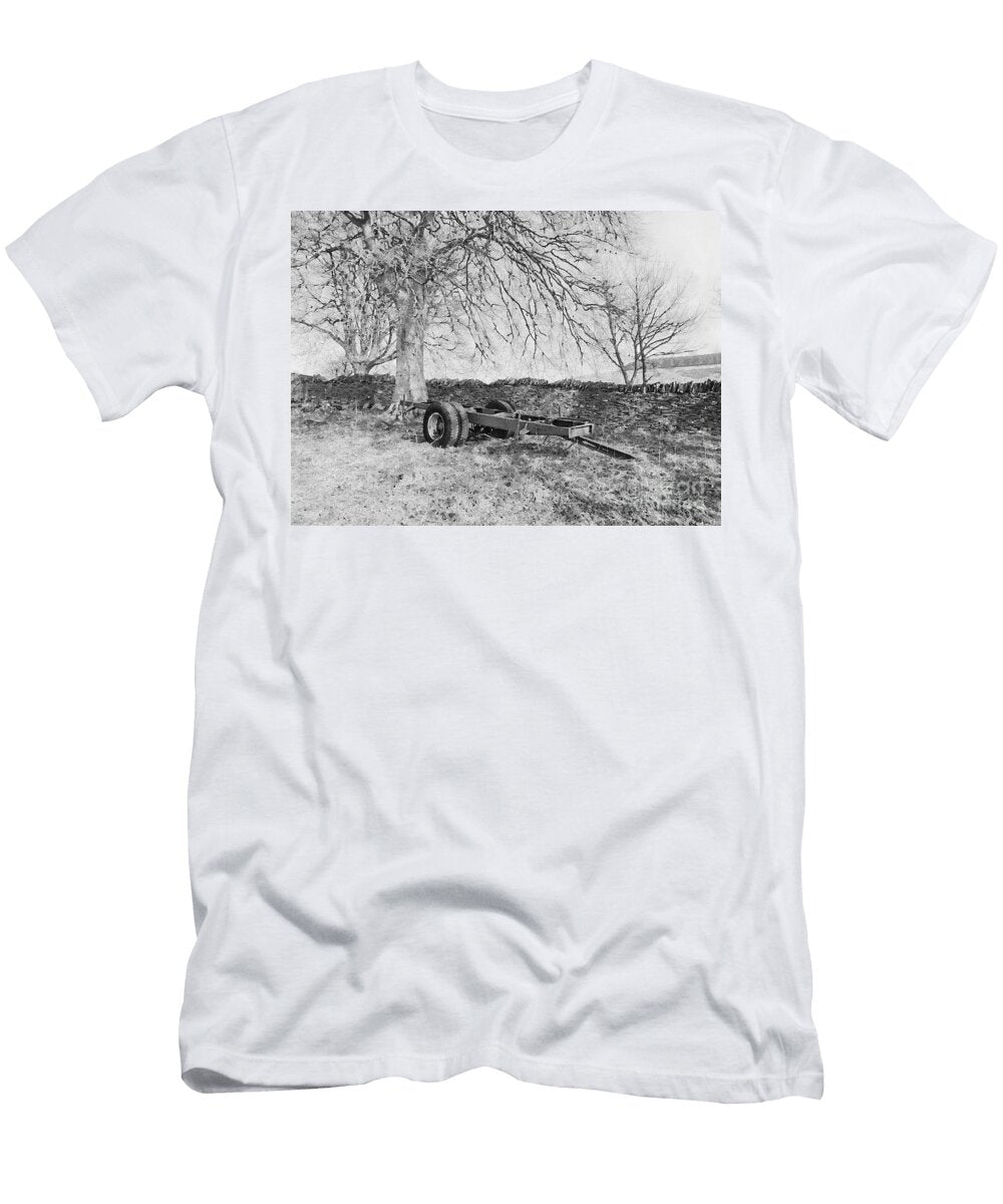 3 Abandoned Farm Trailer in a Scottish Field Jules Walters T-Shirt
