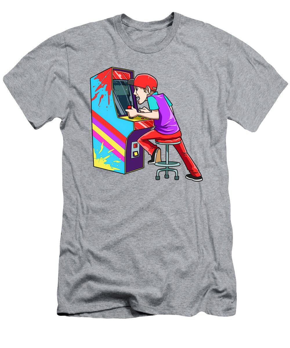 3 Arcade Game Machine Retro Gaming 80s Oldschool Adams Price T-Shirt
