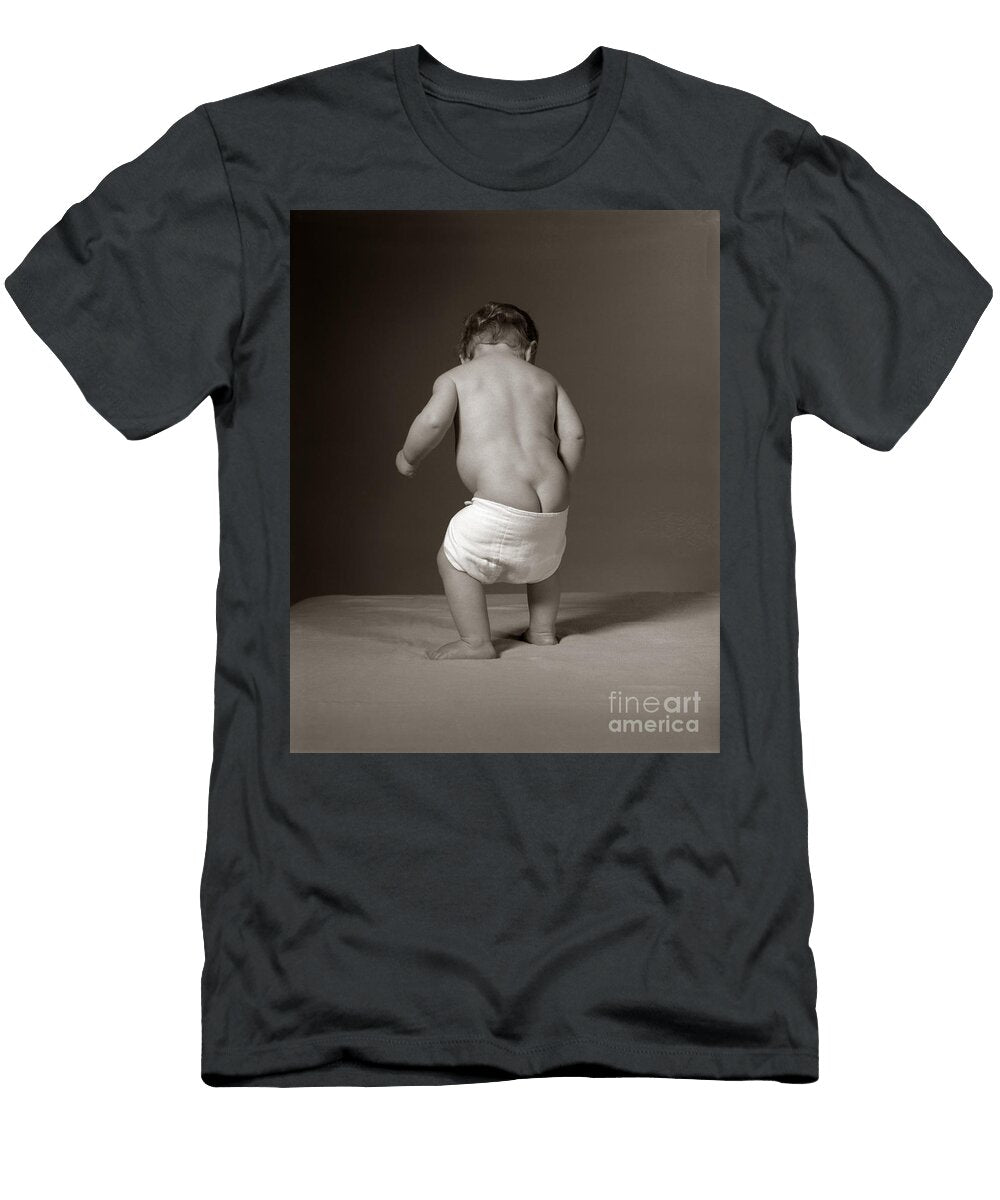 3 Baby with Diaper Falling Down C1960s H Armstrong Robertsclassicstock T-Shirt