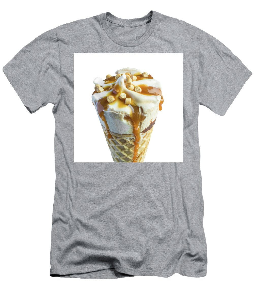 3 Caramel Icecream Cone on White Background Oleg Yermolov T-Shirt