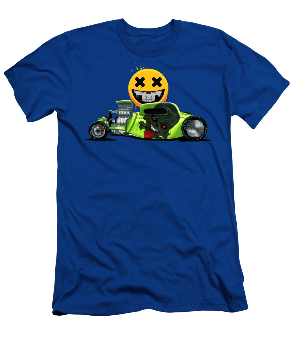 3 Crazy Hellish Green American V8 Supercharged Hot Rod Vladyslav Shapovalenko T-Shirt