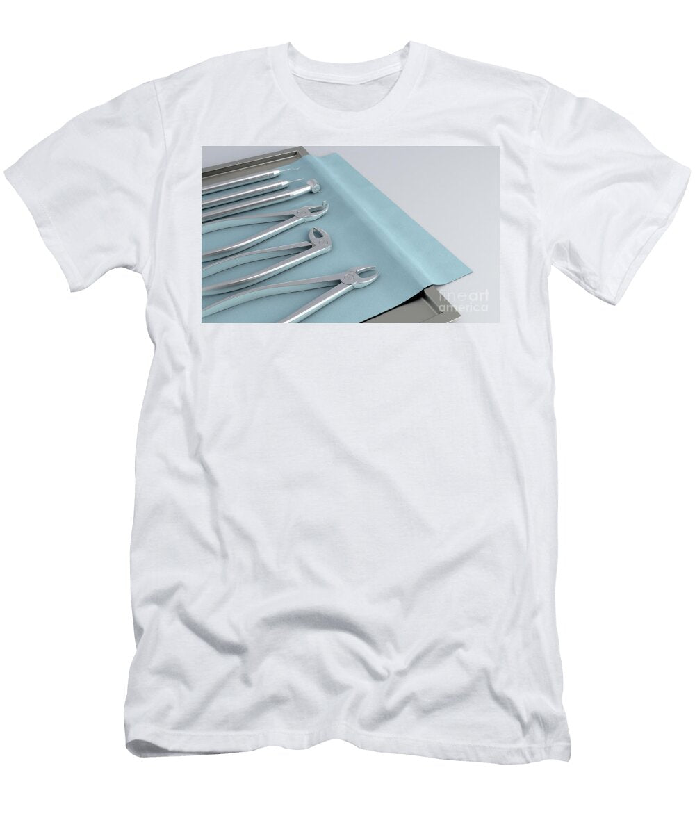 3 Dentists Tools on Tray Allan Swart T-Shirt