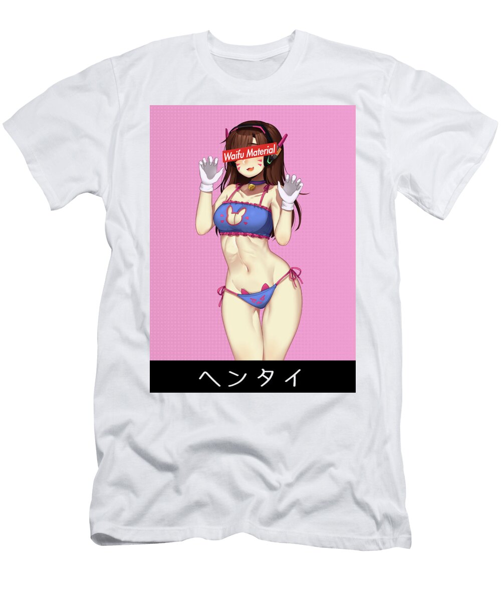 3 Dva Overwatch Waifu Anime Manga Series Fanart Hentai Ahegao Oppai Mad Lab T-Shirt