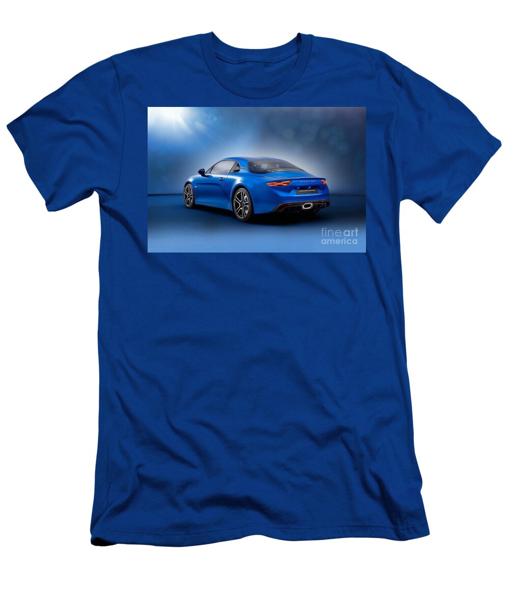 3 Exclusive French Sport Car Blue Alpine A110 Premiere Edition Coupe Turbocharged Engine 18l Tce M5pt Vladyslav Shapovalenko T-Shirt
