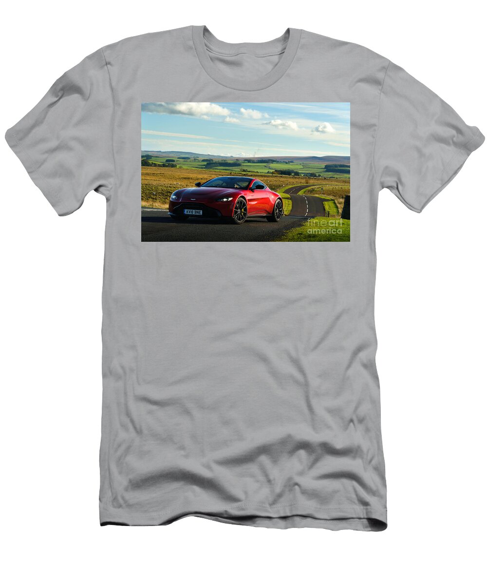 3 Exclusive Luxury Supercar Red Aston Martin Vantage V8 Amg Engine M177 40l Twin Turbocharged Vladyslav Shapovalenko T-Shirt