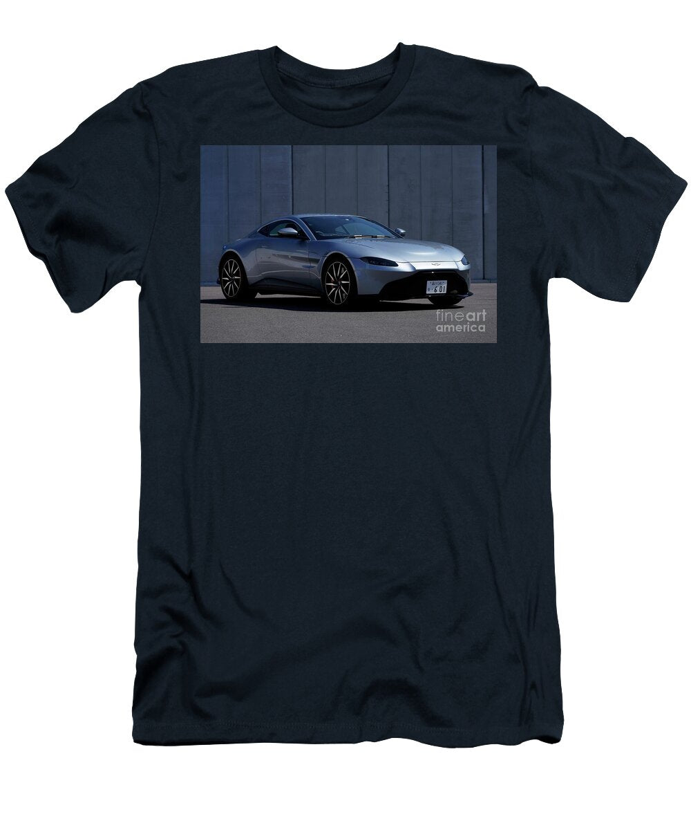 3 Exclusive Luxury Supercar Silver Aston Martin Vantage V8 Amg Engine M177 40l Twin Turbocharged Vladyslav Shapovalenko T-Shirt