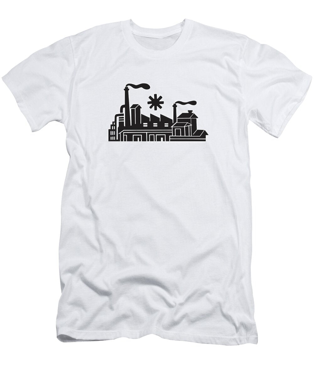 3 Factory with Smokestacks Csa Images T-Shirt