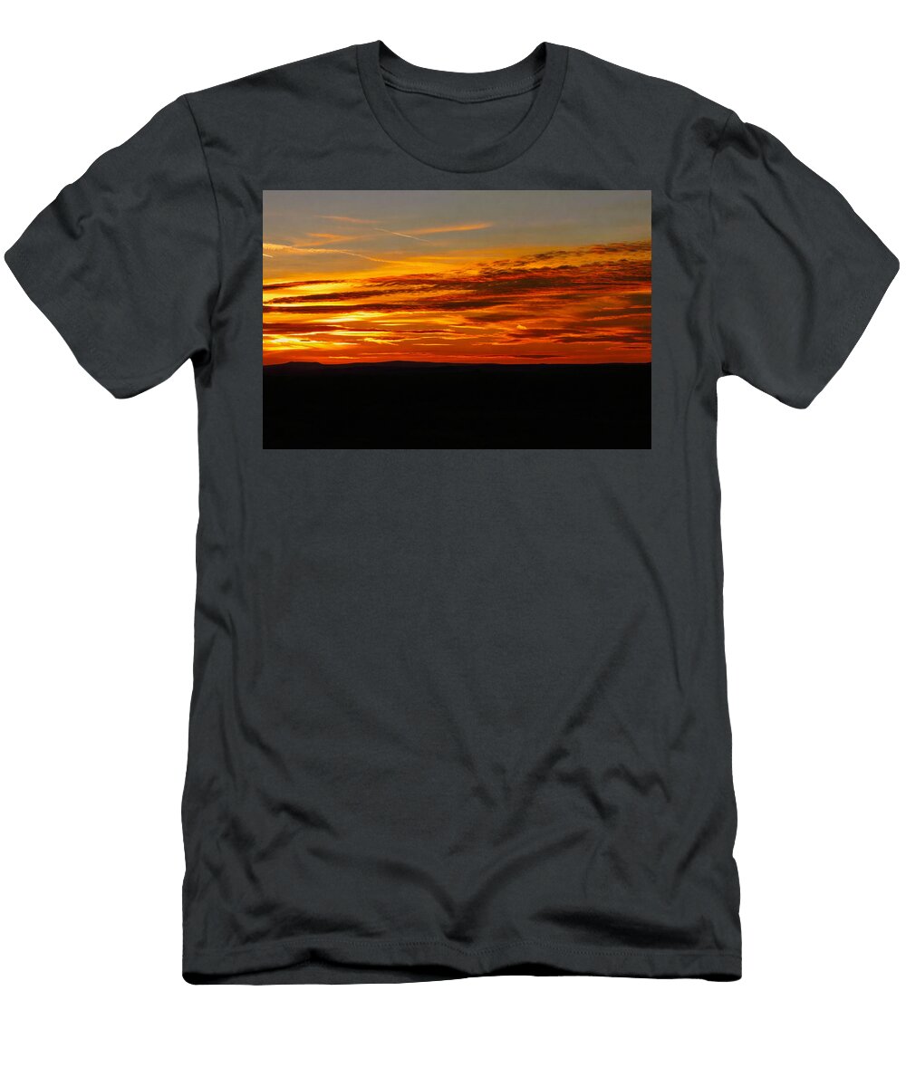 3 Fiery Sunset Over the Horizon Mario G Rivera T-Shirt
