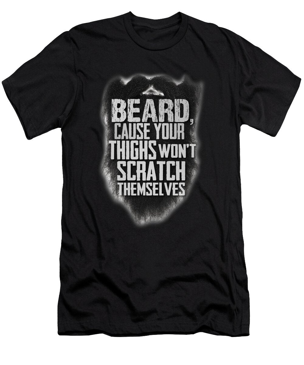 3 Funny Beard Facial Hair Manly Confident Man Gift Muc Designs T-Shirt