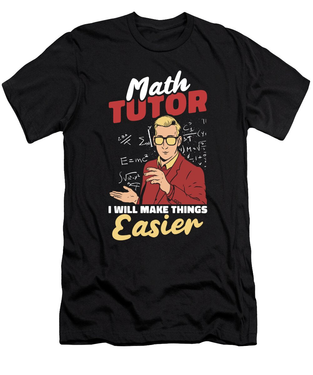 3 Funny Math Teacher Education Educator School Math Tutor Crazy Squirrel T-Shirt