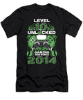 3 Gaming 10th Birthday Year Old Gamer Level 10 Unlocked Crazy Squirrel T-Shirt