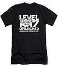3 Gaming 7th Birthday Year Old Gamer Video Level 7 Unlocked Crazy Squirrel T-Shirt