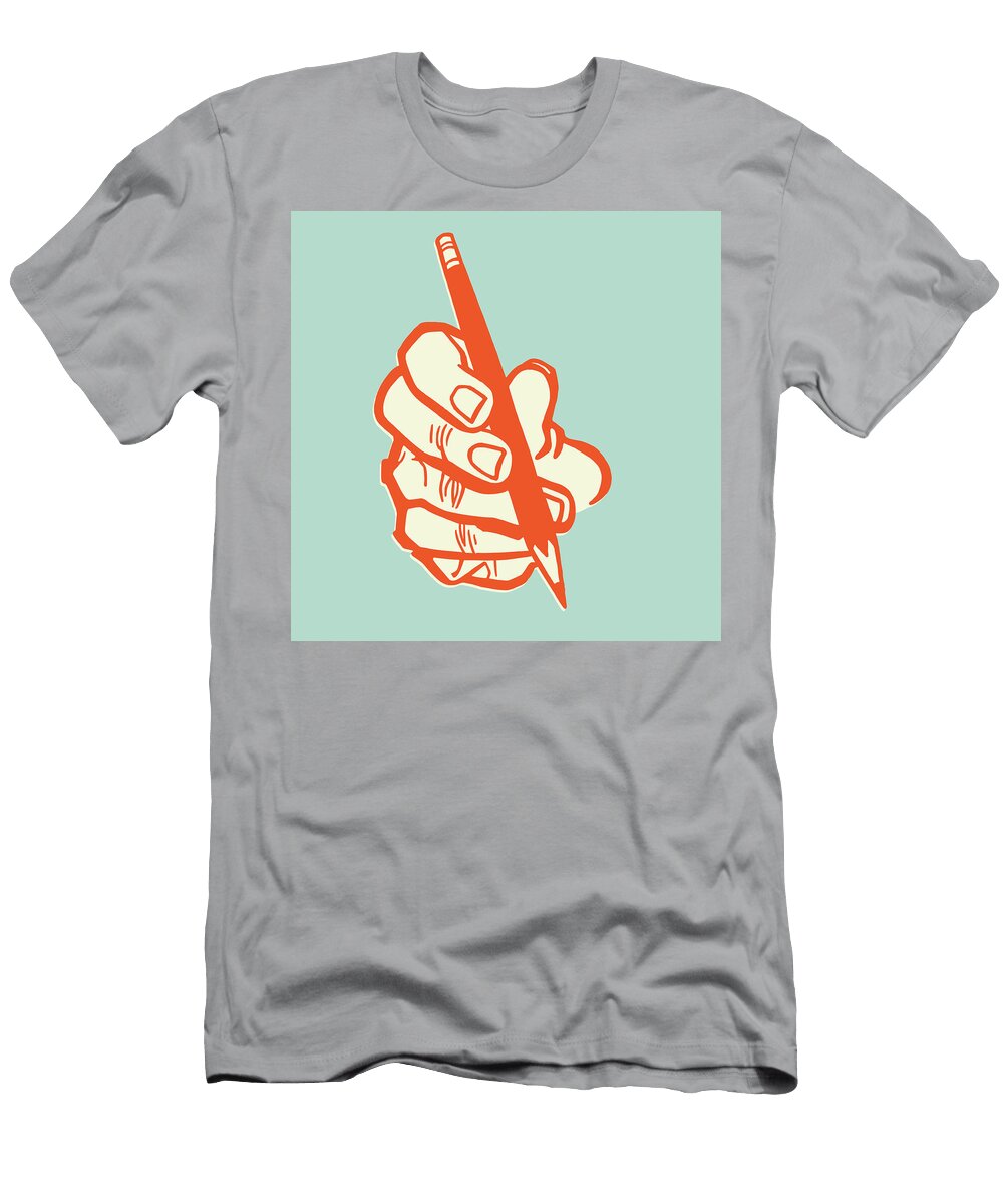 3 Hand Holding a Pencil Csa Images T-Shirt