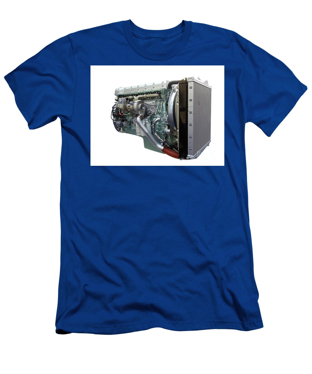 3 Heavy Truck Engine Isolated on White Goce Risteski T-Shirt