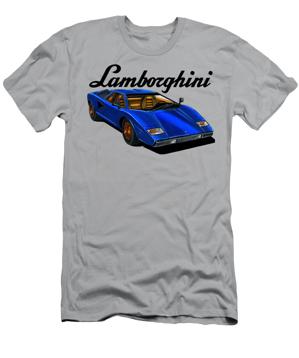 3 Italian Legendary Supercar Lamborghini Countach Lp400 V12 Vladyslav Shapovalenko T-Shirt
