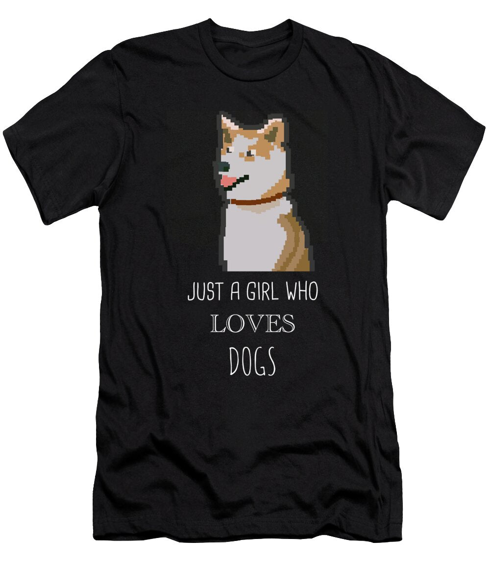 3 Just a Girl Who Loves Dogs Funny Dog Cynto T-Shirt