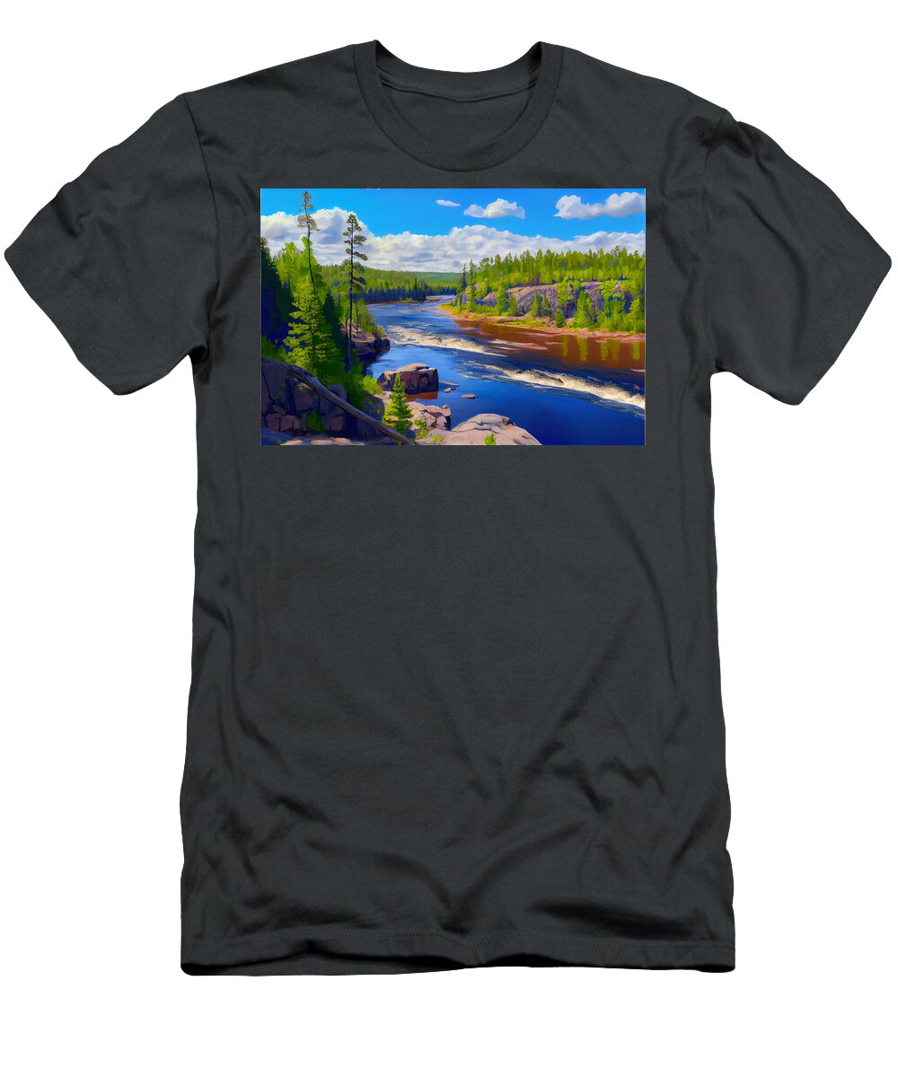 3 Kenogami River Ontario Canada in a Jack Kirby S By Asar Studios Celestial Images T-Shirt