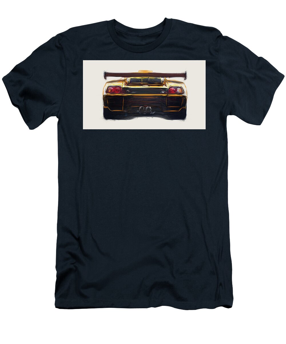 3 Lamborghini Diablo Gt R Car Drawing Carstoon Concept T-Shirt