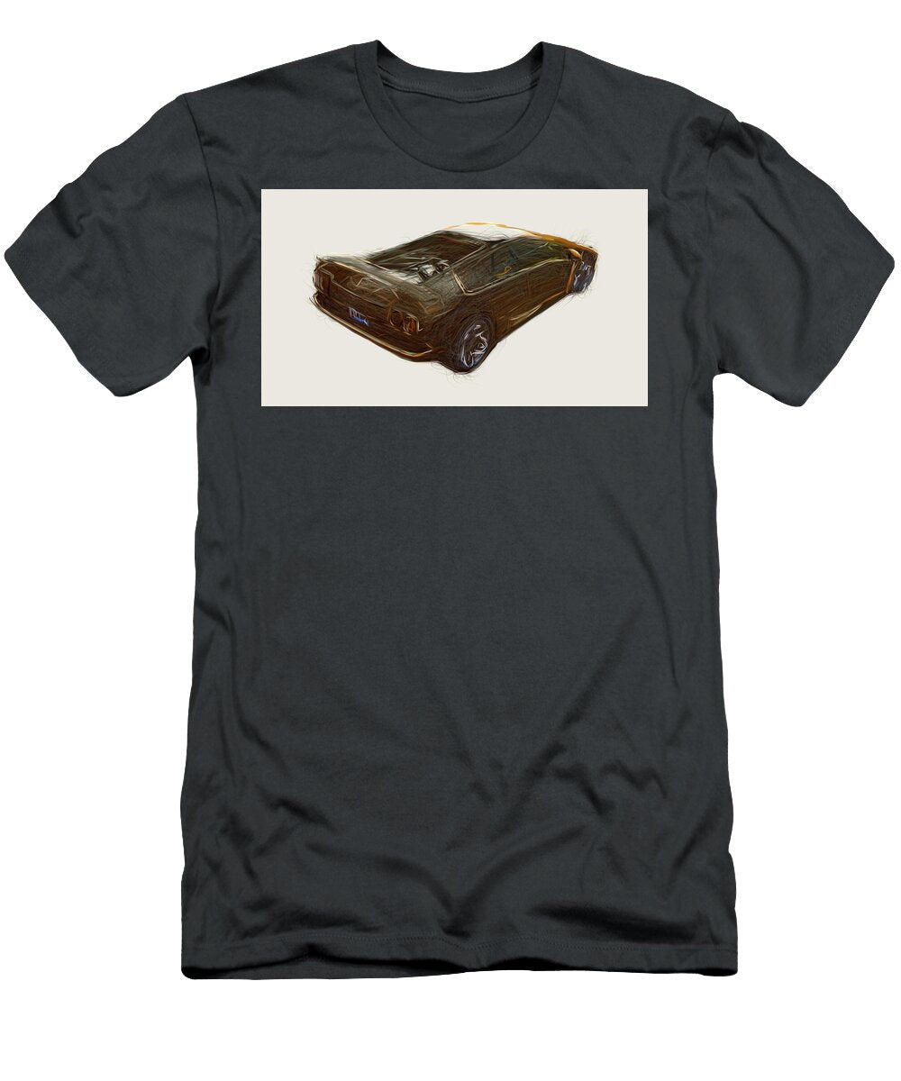 3 Lamborghini Diablo Vt 60 Car Drawing Carstoon Concept T-Shirt