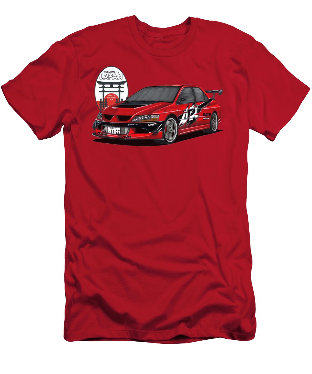 3 Mitsubishi Lancer Evolution Ix 4g63 Apr R Fast and Furious Tokyo Drift Vladyslav Shapovalenko T-Shirt